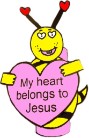 My heart belongs To Jesus Valentine's Day bee toilet paper roll craft